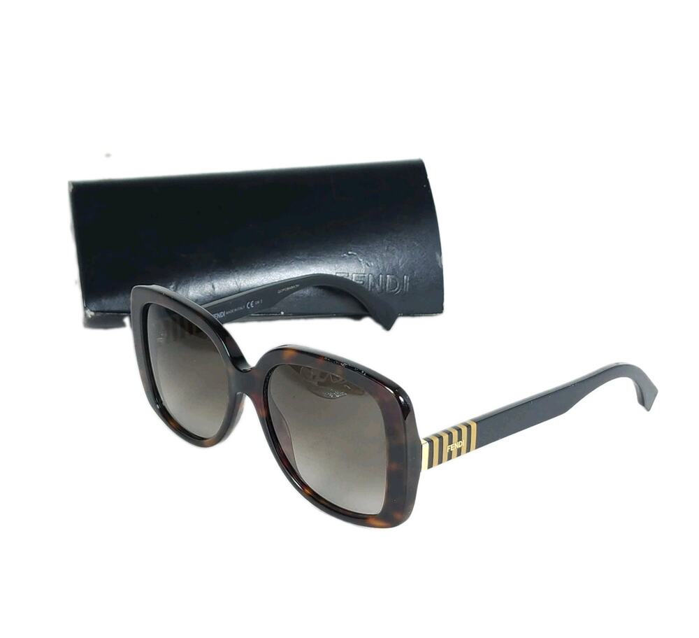 Fendi FF0014/S 7TOHA 55mm Brown Gradient Oversize Butterfly Sunglasses W Case